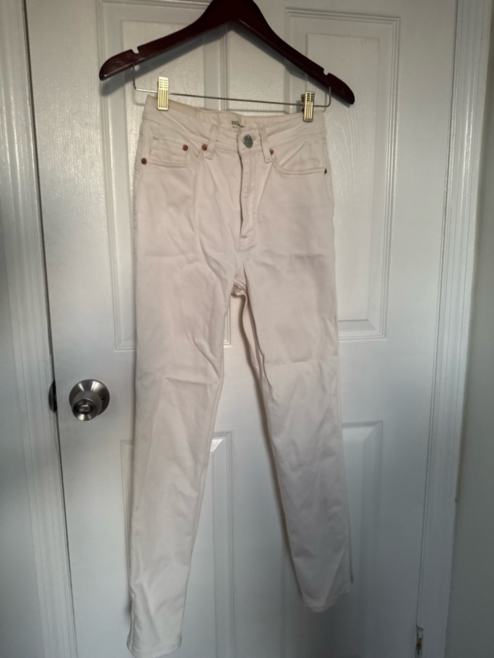 Women's High-Rise Cream Jeans